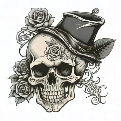 Skull And Text 'Rosenhoff 4 Ever Written