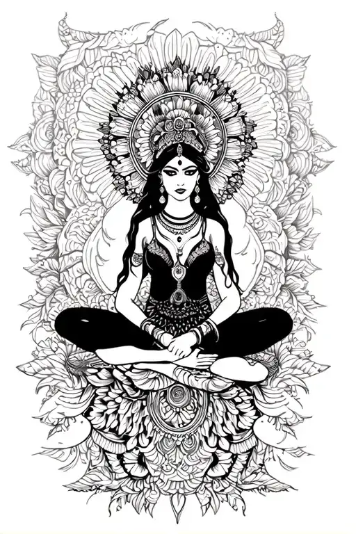 Black Goddess Sitting