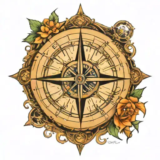 The Compass Peeks Out Of The Seam