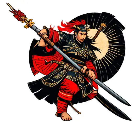 Samurai With Spear