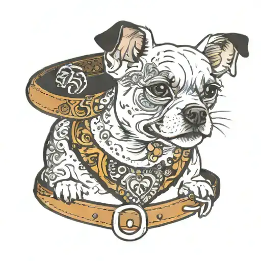 Small Dog Collar With The Name Llra