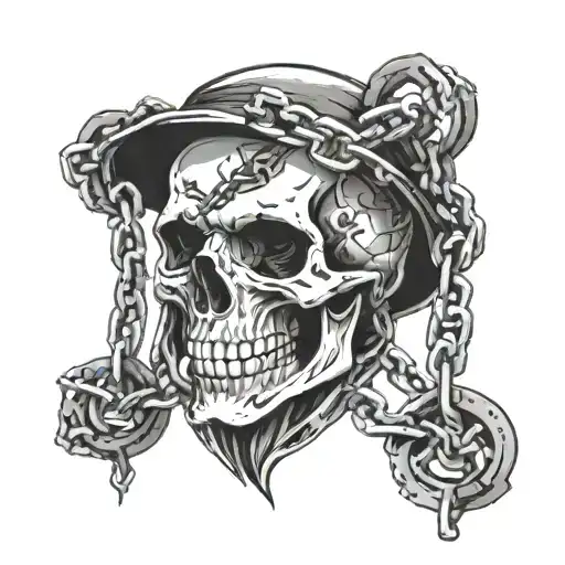 Chain Rapped Around Skull
