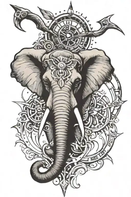 Elephant Head Emerging Arrow Of Time