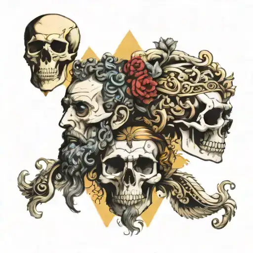 Marcus Aurelius And Skull