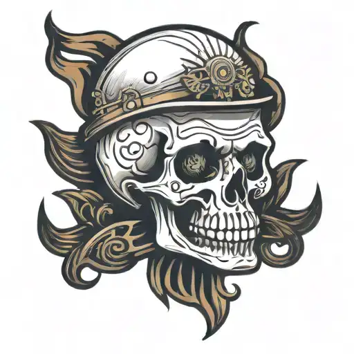 Skull Vith Lines From Its Eye And Alcohol