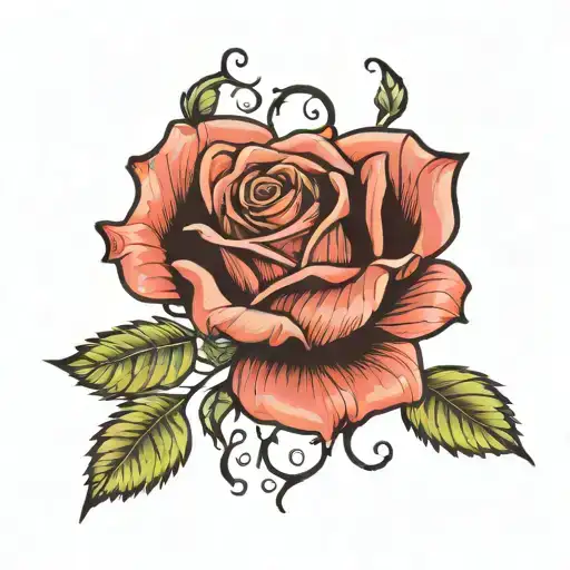 Rose With Jessica And Date Of Birth Flower