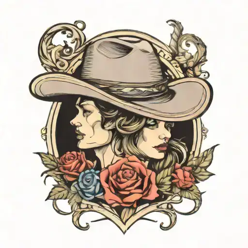 Lovers Tarot Car Cowboy Hat