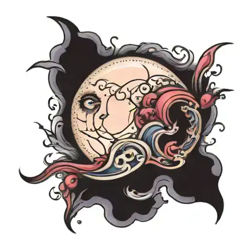 Moon With Bisex Symbol Incorporated