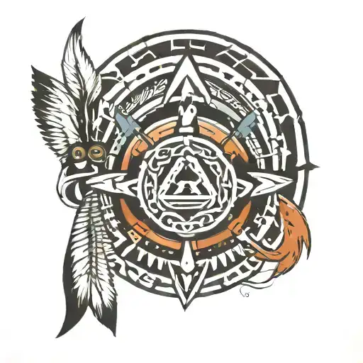 Navajo Tribal Band With Ace Symbol Shaded Next To It