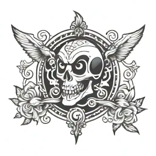 Black And White Billiy Idol Themed Logo