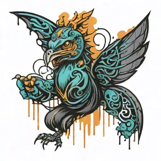 Ink Black Street Graffiti Art Using Vibrant Colors Inspired By Banksy