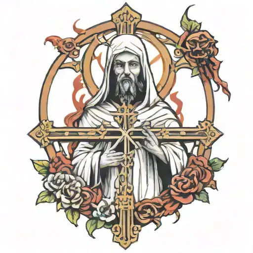 Jesus Devil Nun Cross