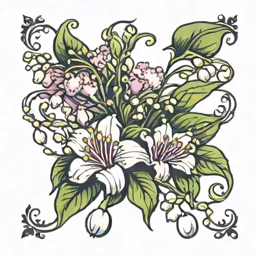 Lily Of The Valley And Carnations