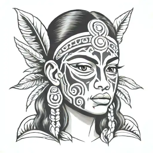 Female Taino Face Paint