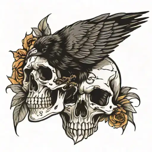 Crow And Skull