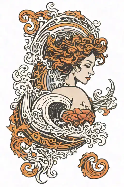 Line Art Waves Curls Curves Going Over The Line