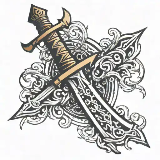 Minimalist Curved Sword