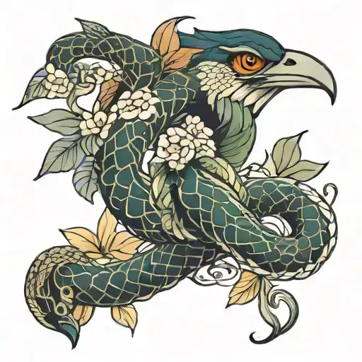 Bird And Snake Wrapped