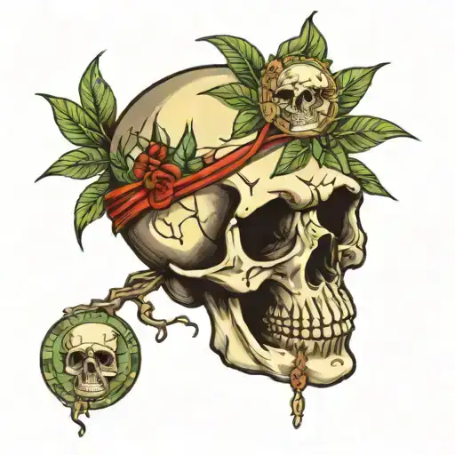 Skull With Money Tree