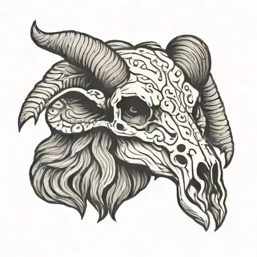 Stone Sheep Skull