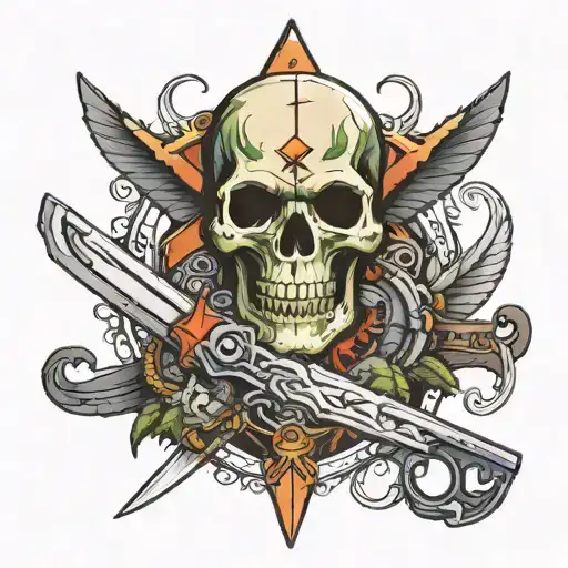Warhammer40k Skull Blade And Guns