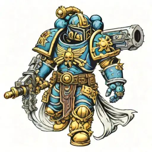 Warhammer 40K Space Marine Arround Soldier