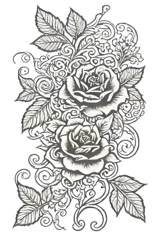 Sleeve Tatto With Vine Filler