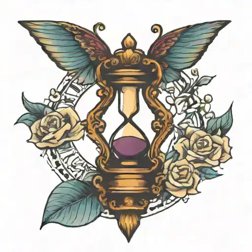 Minimalist Tattoo Containing An Hourglass