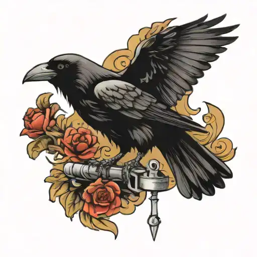 Crow With Syringe Filled