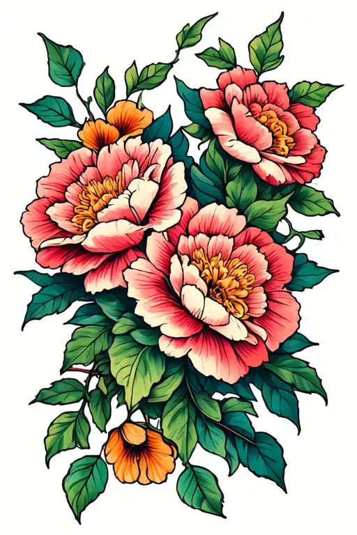 American Traditional Floral Vine Wrapping