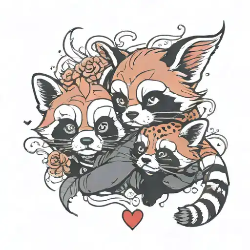 A Ghost And A Red Panda In Love