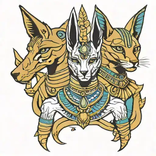Anubis And Bastet Egyptian Goddess