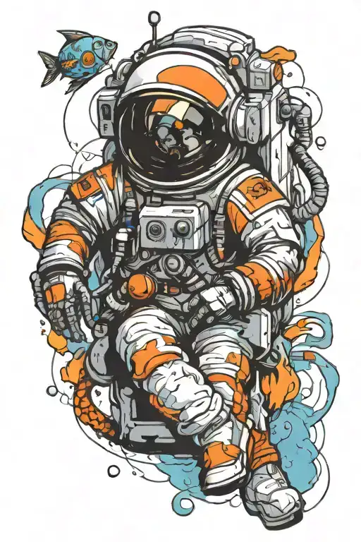 Astronaut With Fishbowl Helmet