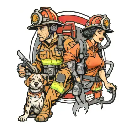 Firefighter And Nurse