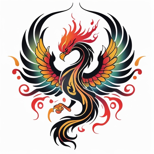 Sacred Phoenix’s Path Tattoo idea