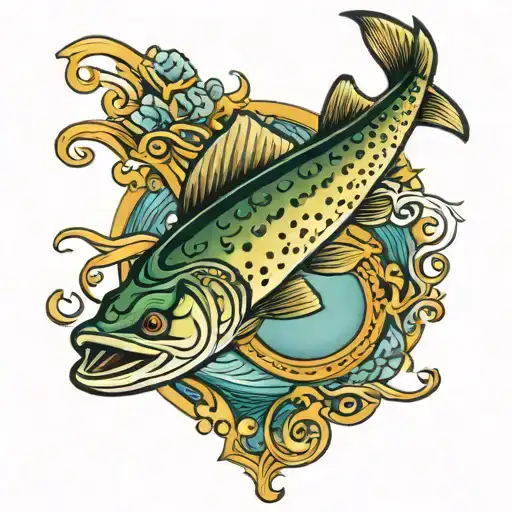 Northern Pike Fish Swimming