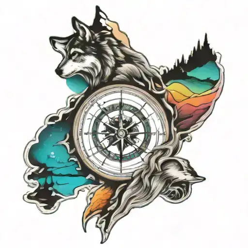 Compass Mountain Northern Lights Woolf