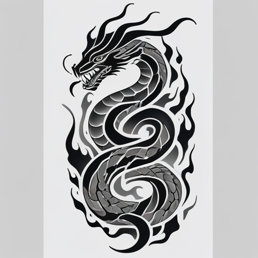 Whispers of the Eternal Serpent’s Flame Tattoo idea