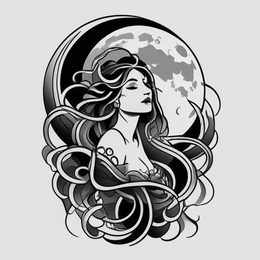 Moonlit Dreamer Tattoo idea