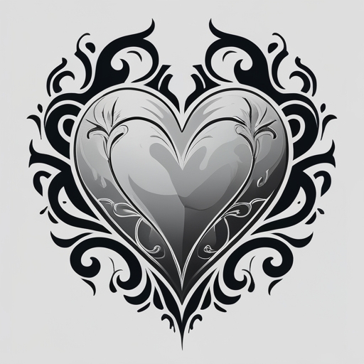 Frosted Heart Tattoo idea