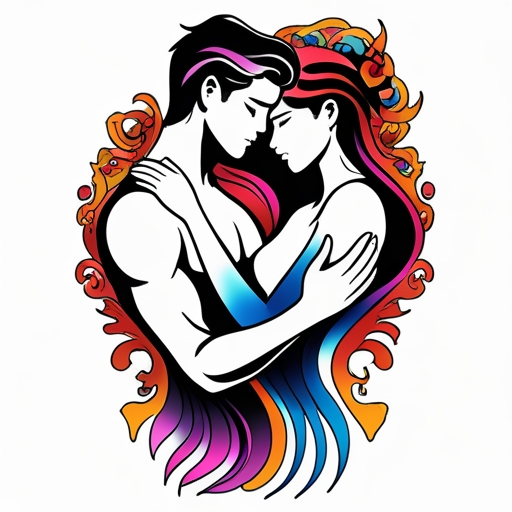 Lover’s Embrace Tattoo idea
