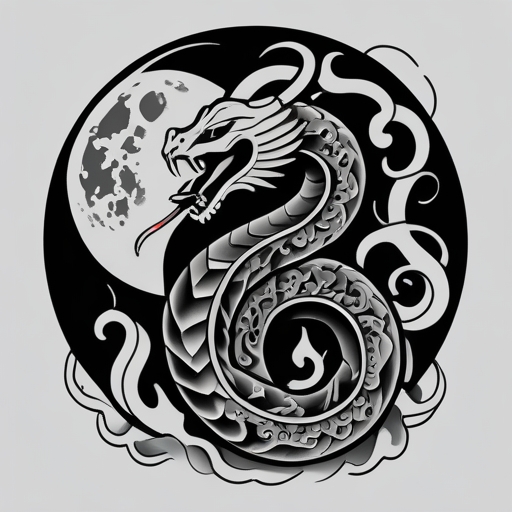Moon’s Fire of the Serpent Tattoo idea