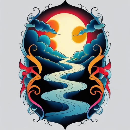 Moonlit Path of Eternal Light Tattoo idea