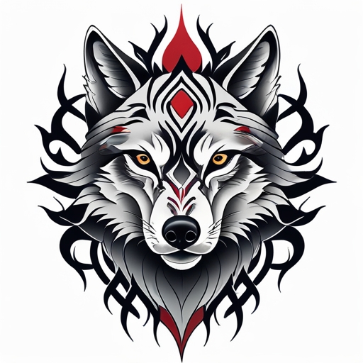 Crimson Path of the Wolf’s Soul Tattoo idea