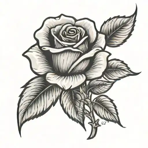 Rose With Stem Saying Angle