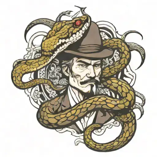 Snake And Man