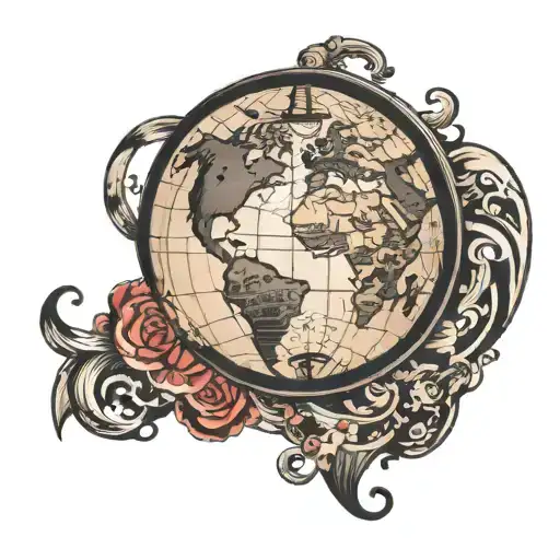 The Globe Next To A Black Ninja