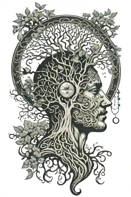 Head Of Faces And Above It Tree Of Life Forest Moon