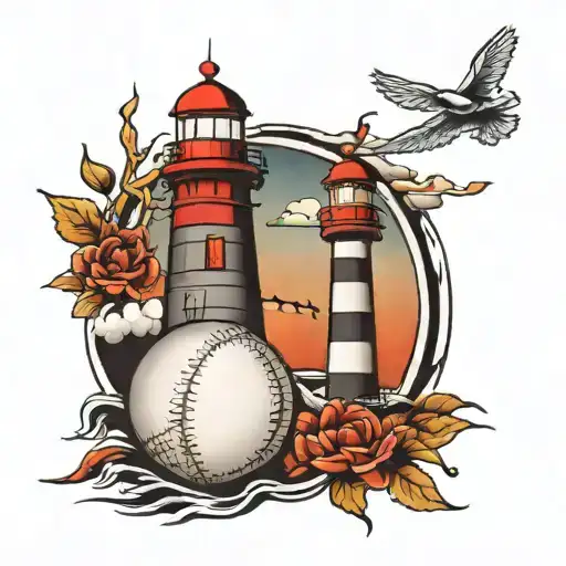 Lighthouse And Baseball Theme