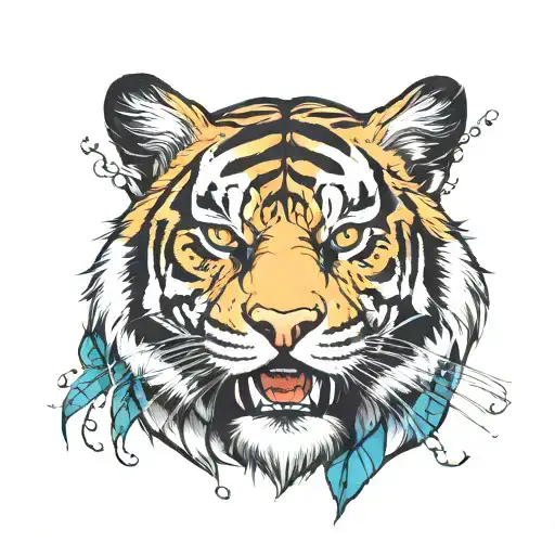 Tiger With Opposite Color Scheme